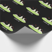 Papier Cadeau Je T'apprends Drôle Larvae Love Pun Dark BG (Coin)