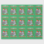 Papier Cadeau Je Veux Un Hippopotame Pour Noël (Plat)