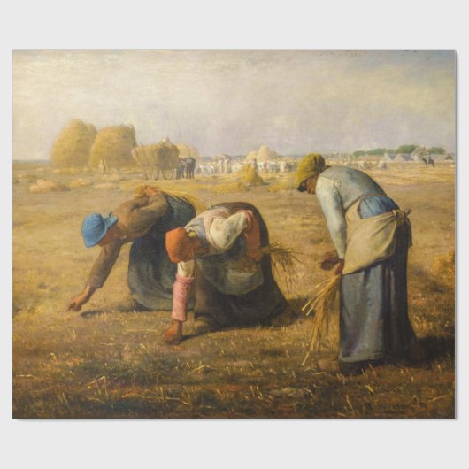 Papier Cadeau Jean-François Millet - Les Gleaners (Plat)