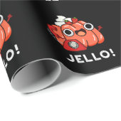 Papier Cadeau Jello Funny Jello sur téléphone Pun Dark BG (Coin rond)
