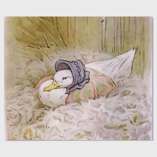 Papier Cadeau Jemima Puddle-Duck Hatching Her Oeufs par Beatrix (Plat)