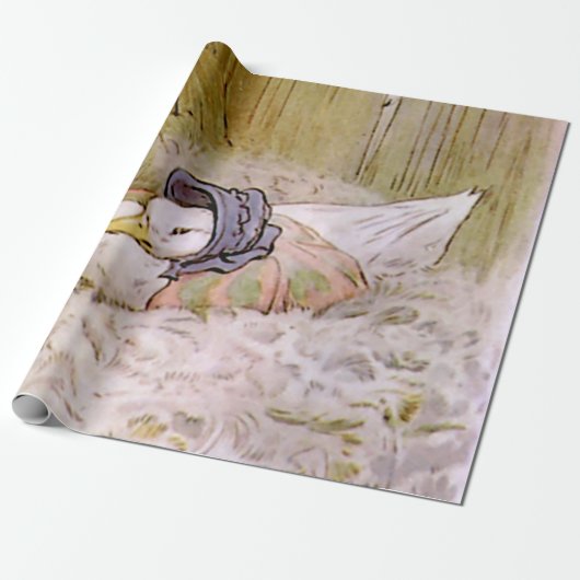 Papier Cadeau Jemima Puddle-Duck Hatching Her Oeufs par Beatrix (Déroulé)