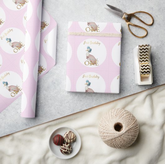 Papier Cadeau Jemima Puddle Duck Premier anniversaire (Artisanat)