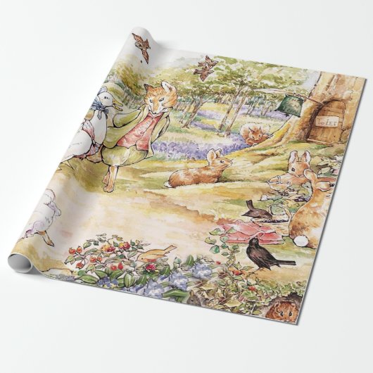 Papier Cadeau Jemima Puddle Duck se promener avec M. Fox (Déroulé)