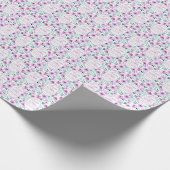 Papier Cadeau Jérémie 32:27 avec Arrière - plan de fleurs violet (Coin)