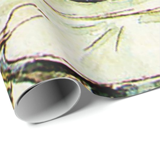 Papier Cadeau Jeremy Fisher sur un pad Lily par Beatrix Potter (Coin rond)