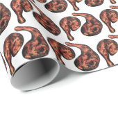 Papier Cadeau Jerk Chicken Caraïbes West Indian Jamaicain (Coin rond)