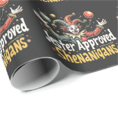 Papier Cadeau Jester Approuvé Shenanigans Circus Clown (Coin rond)