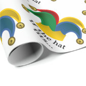 Papier Cadeau Jester le Casquette April Fool's Day (Coin rond)