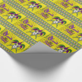 Papier Cadeau Jester Mask Mardi Gras Arlequin (Coin)