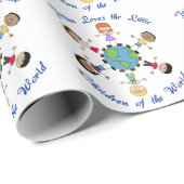 Papier Cadeau Jésus aime les enfants (Coin rond)