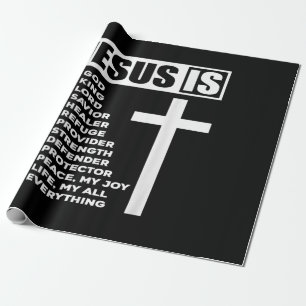 Papier Cadeau Jésus amour   Jésus Est Mon Dieu Mon Roi Mon Tou