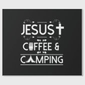 Papier Cadeau Jesus Café Et Camping (Plat)