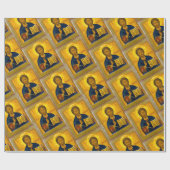 Papier Cadeau Jésus Christ Icône russe (Plat)