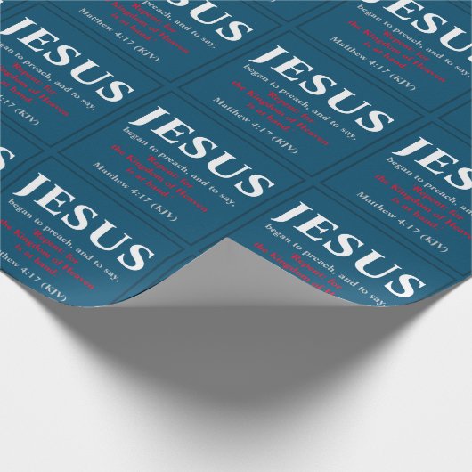 Papier Cadeau Jésus Commença À Prêcher. Matthieu 4:17 (Coin)