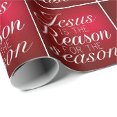 Papier Cadeau Jésus Est La Raison Pour La Saison Noël (Coin rond)