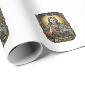 Papier Cadeau Jésus Fond Écran Noir Couverture Webcam Virtuelle (Coin rond)