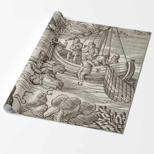 Papier Cadeau Jésus marchant sur l'eau (Déroulé)