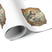 Papier Cadeau Jésus Mauvaise Message Autocorrect Patron Embarras (Coin rond)