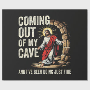 Papier Cadeau Jésus sortant de ma grotte