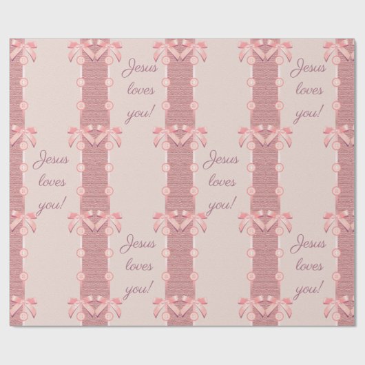Papier Cadeau Jésus t'aime ! (Plat)