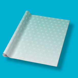Papier Cadeau Jésus t'aime! dégradé de vert sarcelle