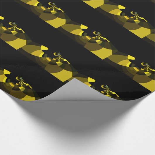Papier Cadeau Jet Black et Gold Vector Art Design graphique (Coin)