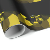 Papier Cadeau Jet Black et Gold Vector Art Design graphique (Coin rond)