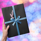 Papier Cadeau Jet noir couleur solide