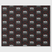 Papier Cadeau J'étais socialement distante avant que ce ne soit  (Plat)