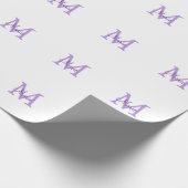 Papier Cadeau jeté simple minimal ajouter nom monogramme rose ro (Coin)