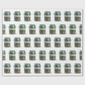 Papier Cadeau jetons de retraite en pot de mason (Plat)