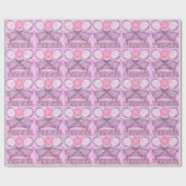 Papier Cadeau Jeu de balle de tennis rose (Plat)