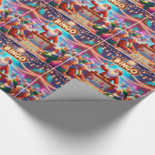 Papier Cadeau Jeu De Bingo Avec Père Noël Christmas (Coin)