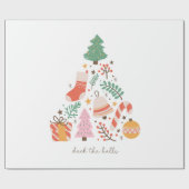 Papier Cadeau Jeu de cadeaux de Noël Les Halls (Plat)