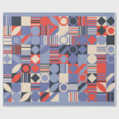 Papier Cadeau Jeu de couvertures géométriques rétro. Design rétr (Plat)