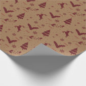 Papier Cadeau Jeu de Noël Brown rustique (Coin)