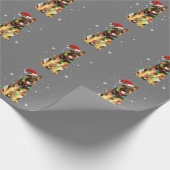 Papier Cadeau Jeu de Noël de l'arbre de berger allemand (Coin)