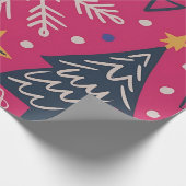 Papier Cadeau Jeu de Noël rose (Coin)