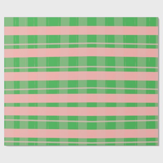 Papier Cadeau Jeu de Noël rose vert (Plat)