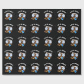 Papier Cadeau Jeu de noix de coco nerd drôle de fruits de coco B (Plat)