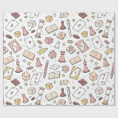 Papier Cadeau Jeu de plateau classique main tiré Motif sans cout (Plat)