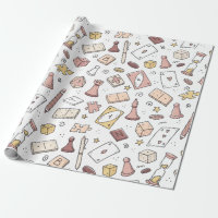 Jeu de plateau classique main tiré Motif sans cout
