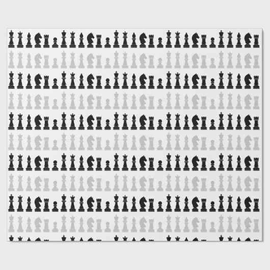 Papier Cadeau Jeu d'échecs géométrique moderne Motif (Plat)