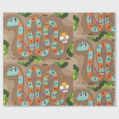 Papier Cadeau Jeu d'échelle de serpent (Plat)
