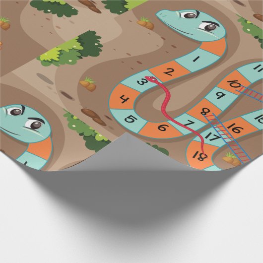 Papier Cadeau Jeu d'échelle de serpent (Coin)