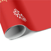 Papier Cadeau Jeu d'or Faux personnalisé Noël Flèches rouges (Coin rond)