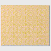 Papier Cadeau Jeu d'oreiller blanc jaune abstrait empreinte de l (Plat)