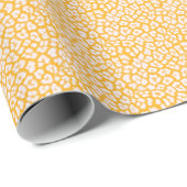 Papier Cadeau Jeu d'oreiller blanc jaune abstrait empreinte de l (Coin rond)