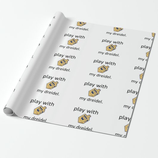 Papier Cadeau Jeu drôle de dreidel de chanukah de Hanoukka avec (Déroulé)